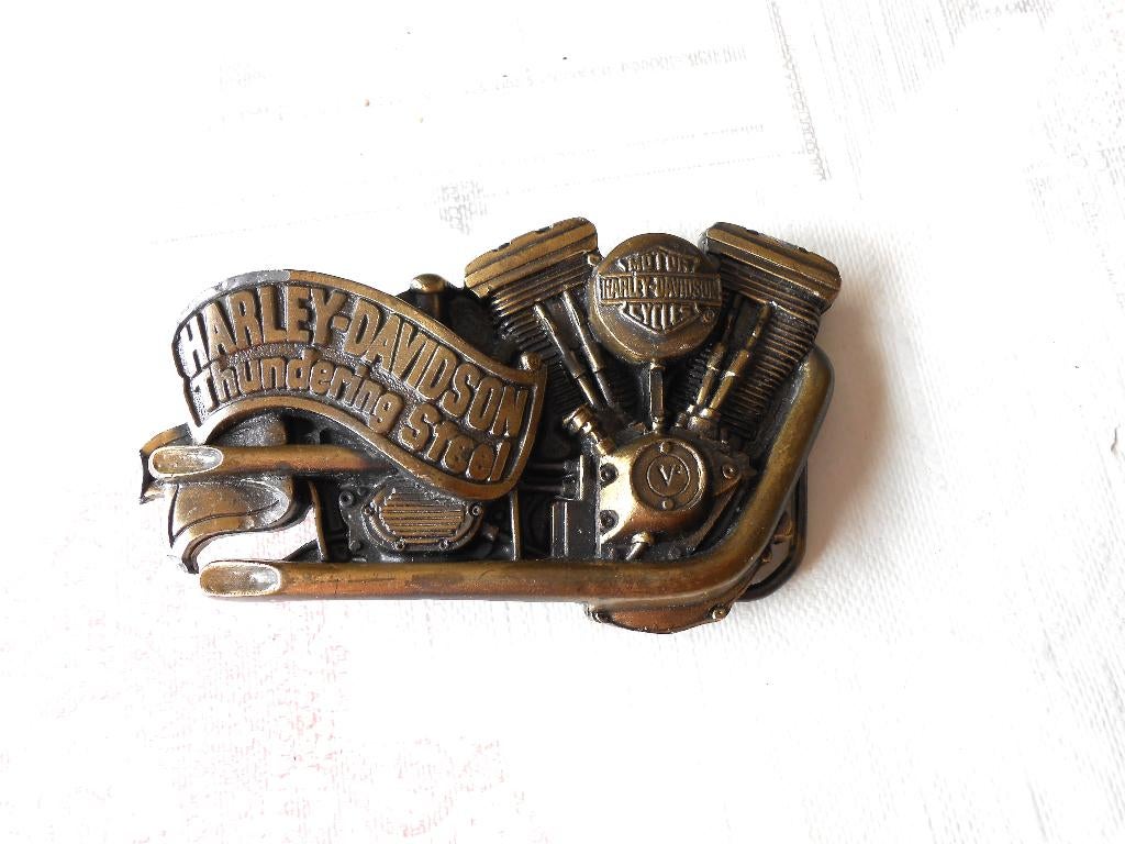 Harley Davidson boucle de ceinture Thundering Steel, Enlèvement, Boucle ou Attache amovible