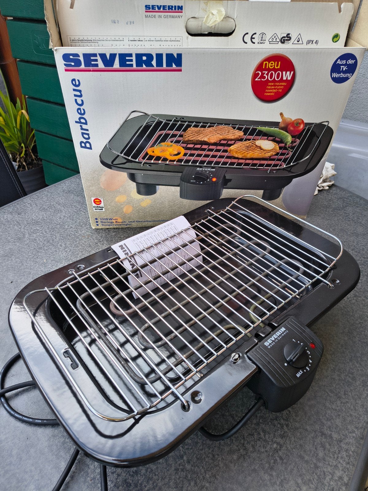 BBQ elektrische grill Severin PG 2456, Tuin en Terras, Ophalen, Zo goed als nieuw, Severin