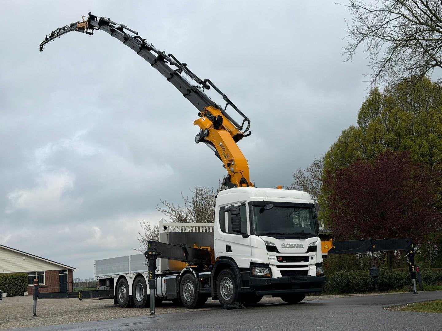Scania P450 XT EFFER 955 (95TM)CROSSSTAB JIB LIER!2022! DK11, Automaat, Euro 6, Scania, Overige brandstoffen