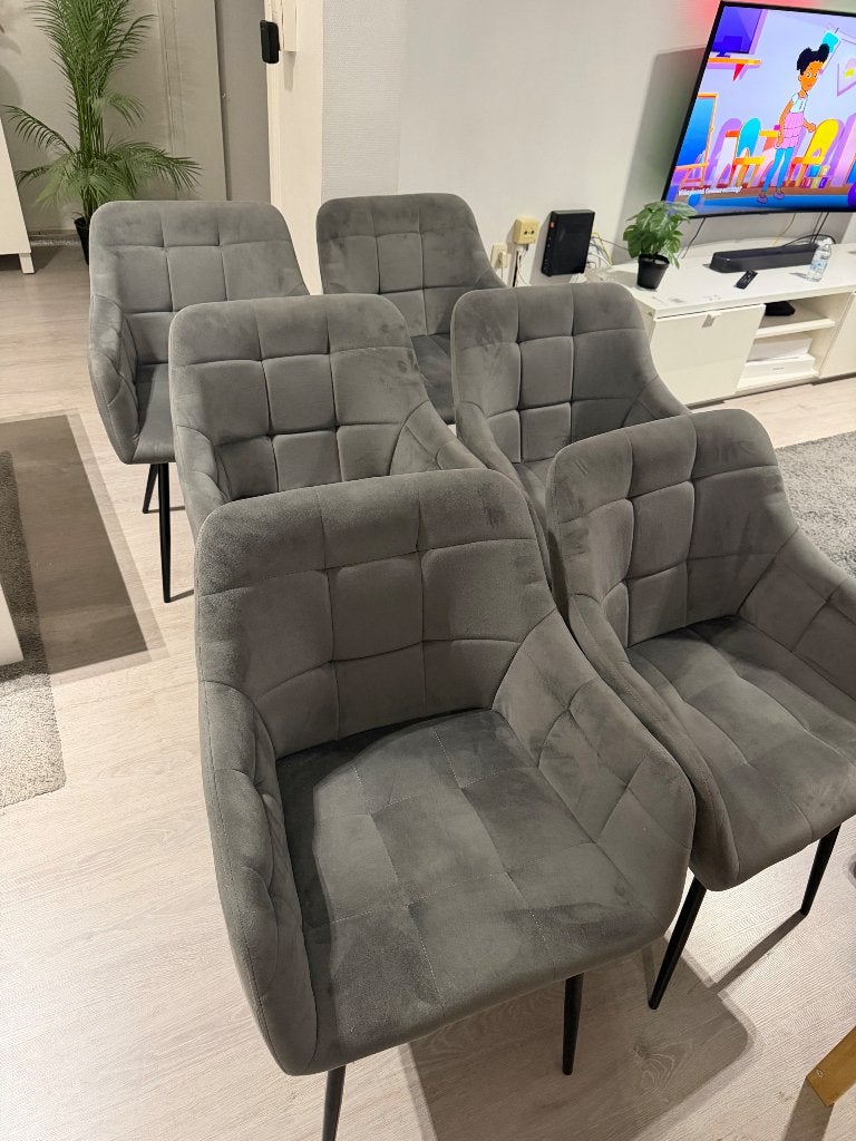Chaises 6, Maison & Meubles, Enlèvement, Utilisé, Gris, Cinq, Six Chaises ou plus