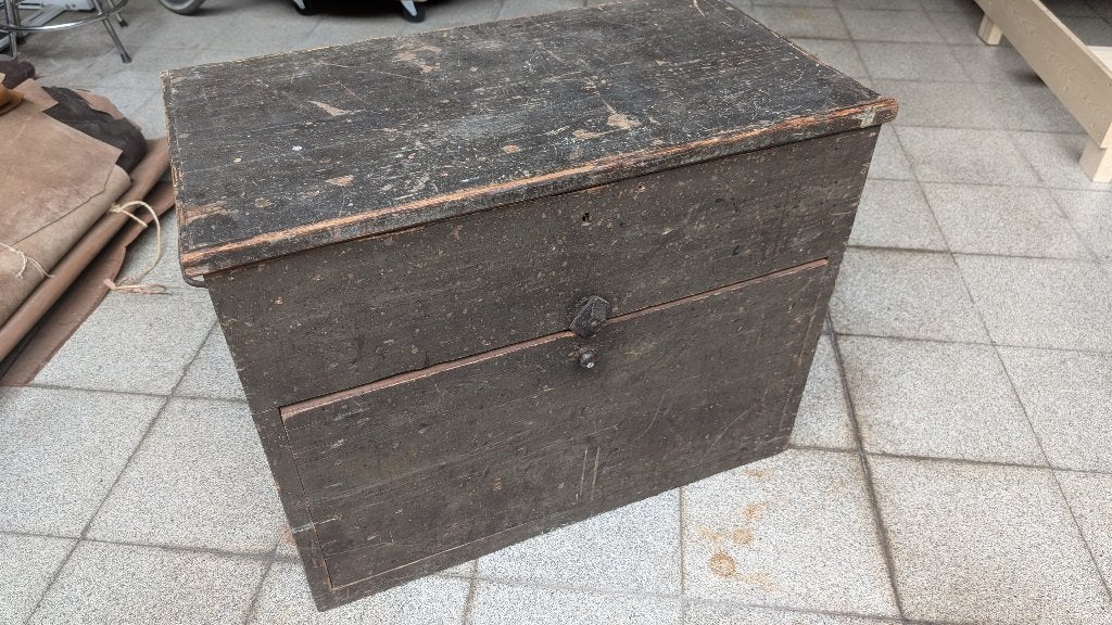 Oude kist, Huis en Inrichting, Woonaccessoires | Kisten, Gebruikt, 50 tot 75 cm, Minder dan 50 cm, 50 tot 100 cm, Ophalen