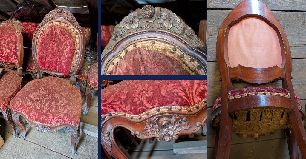 12 Louis XV-stoelen om te restaureren, Antiek en Kunst, Ophalen