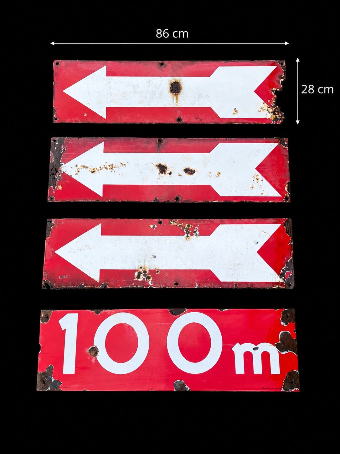 4 emaille borden ( groot ), Ophalen