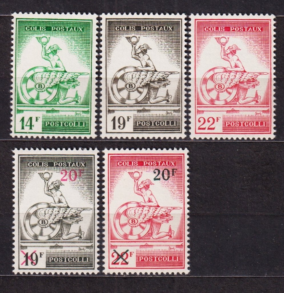 België Timbres chemins de fer 1957-1959 TR361-365 neuf *, Envoi, Non oblitéré, Neuf
