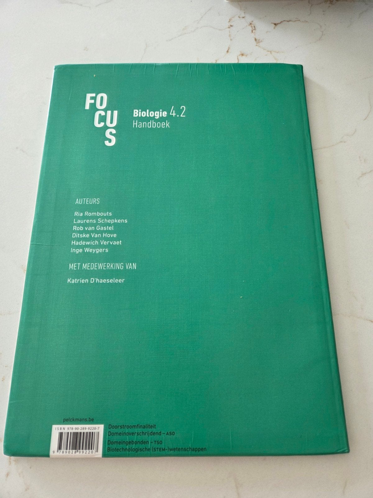 Focus Biologie 4.2 Handboek Pelckmans, Livres, Livres scolaires, Enlèvement ou Envoi, Biologie