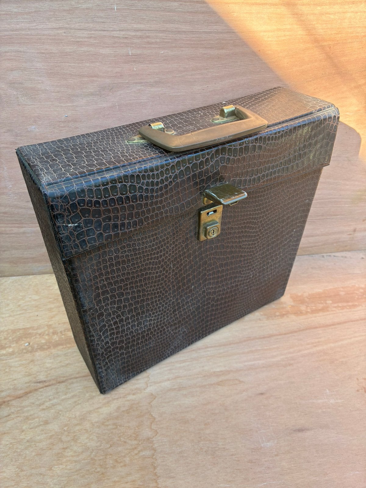 Lp koffer voor vinyl langspeelplaten  retro, Ophalen of Verzenden