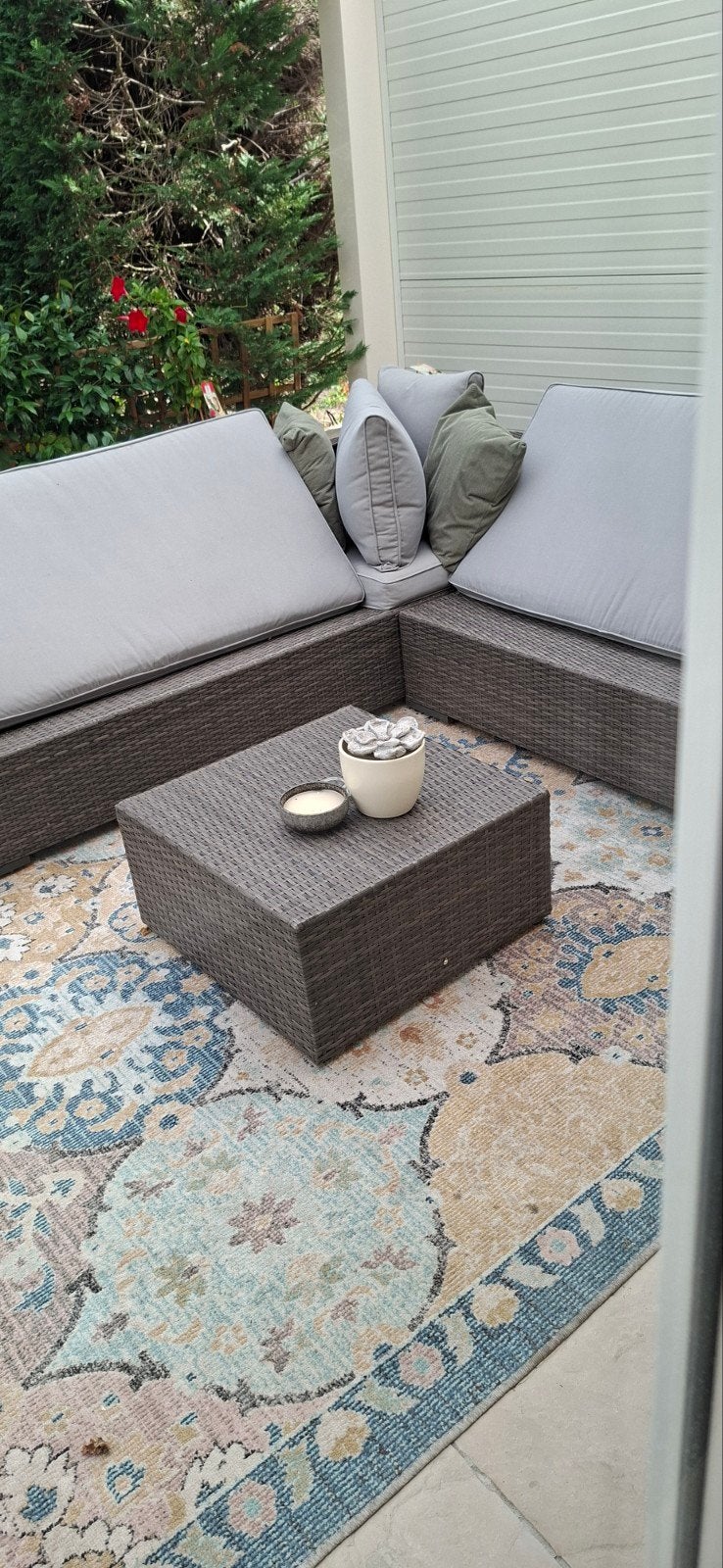 lounge bruin, Jardin & Terrasse, Ensembles de jardin, 5 places, Comme neuf, Synthétique, Enlèvement