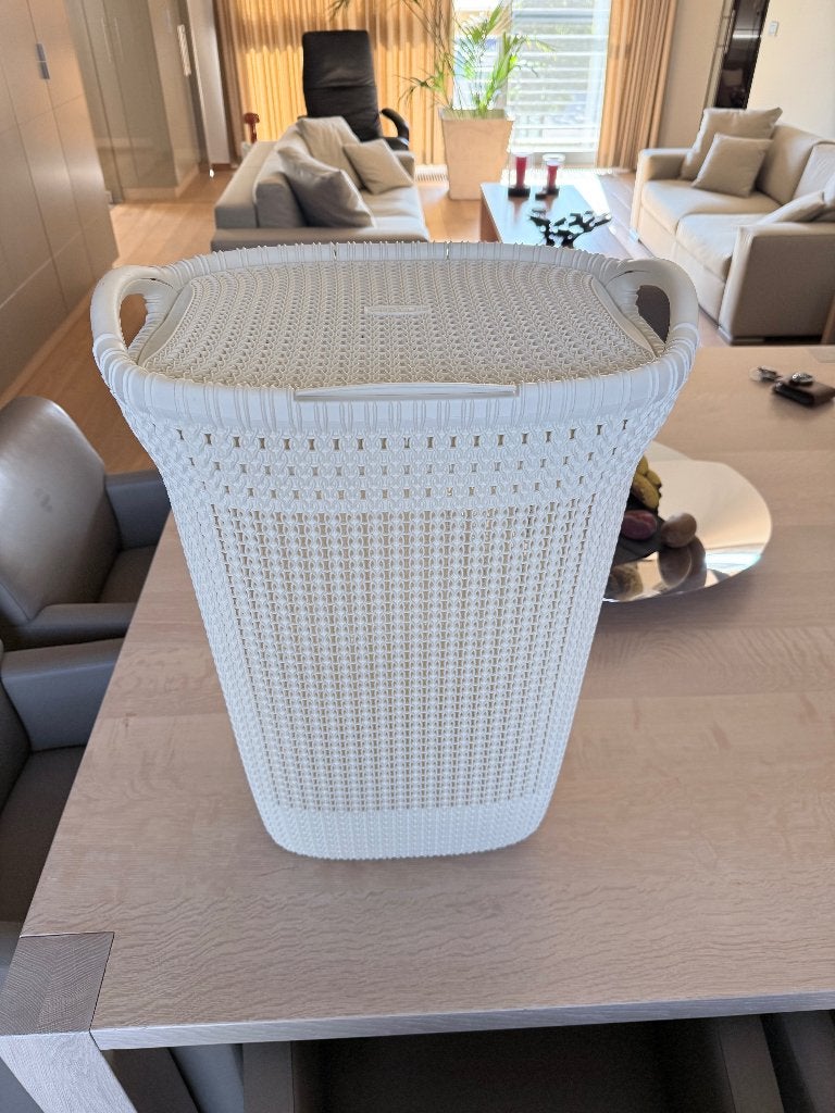 Curver linnenmand / wasmand met deksel / 58 liter / Nieuw, Huis en Inrichting, Badkamer | Badtextiel en Accessoires, Ophalen, Zo goed als nieuw