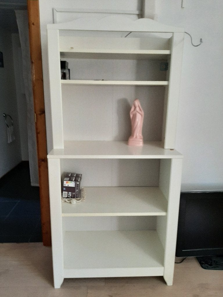 Leuk stevig open kastje  -  Wit, Ophalen, Met plank(en), Gebruikt, Minder dan 150 cm