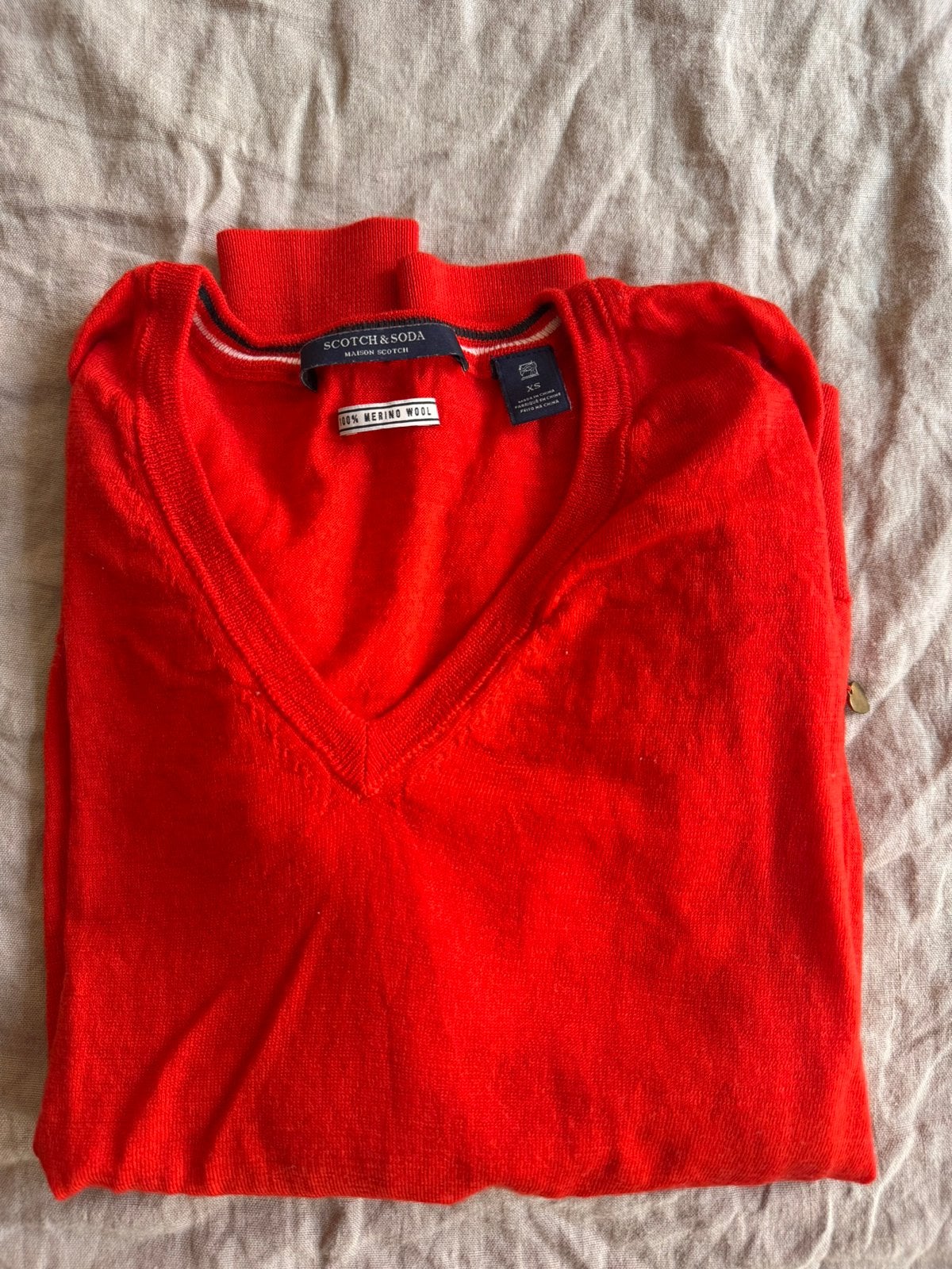 Petit pull laine rouge scotch and soda, Enlèvement, Comme neuf, Rouge