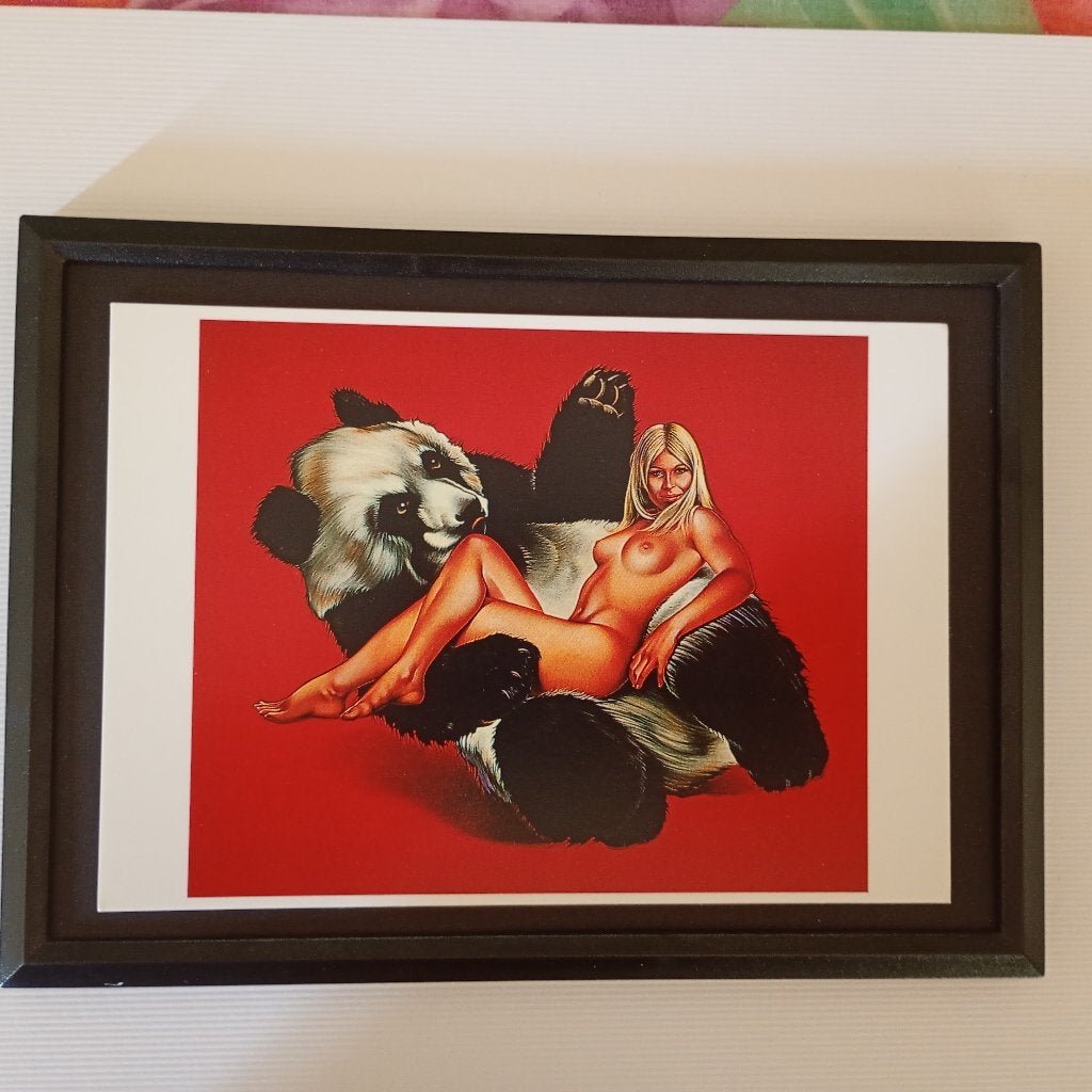 Mel Ramos - Giant Panda, Antiquités & Art, Art | Lithographies & Sérigraphies, Impression offset, Encadré, Animaux et nature, Enlèvement ou Envoi
