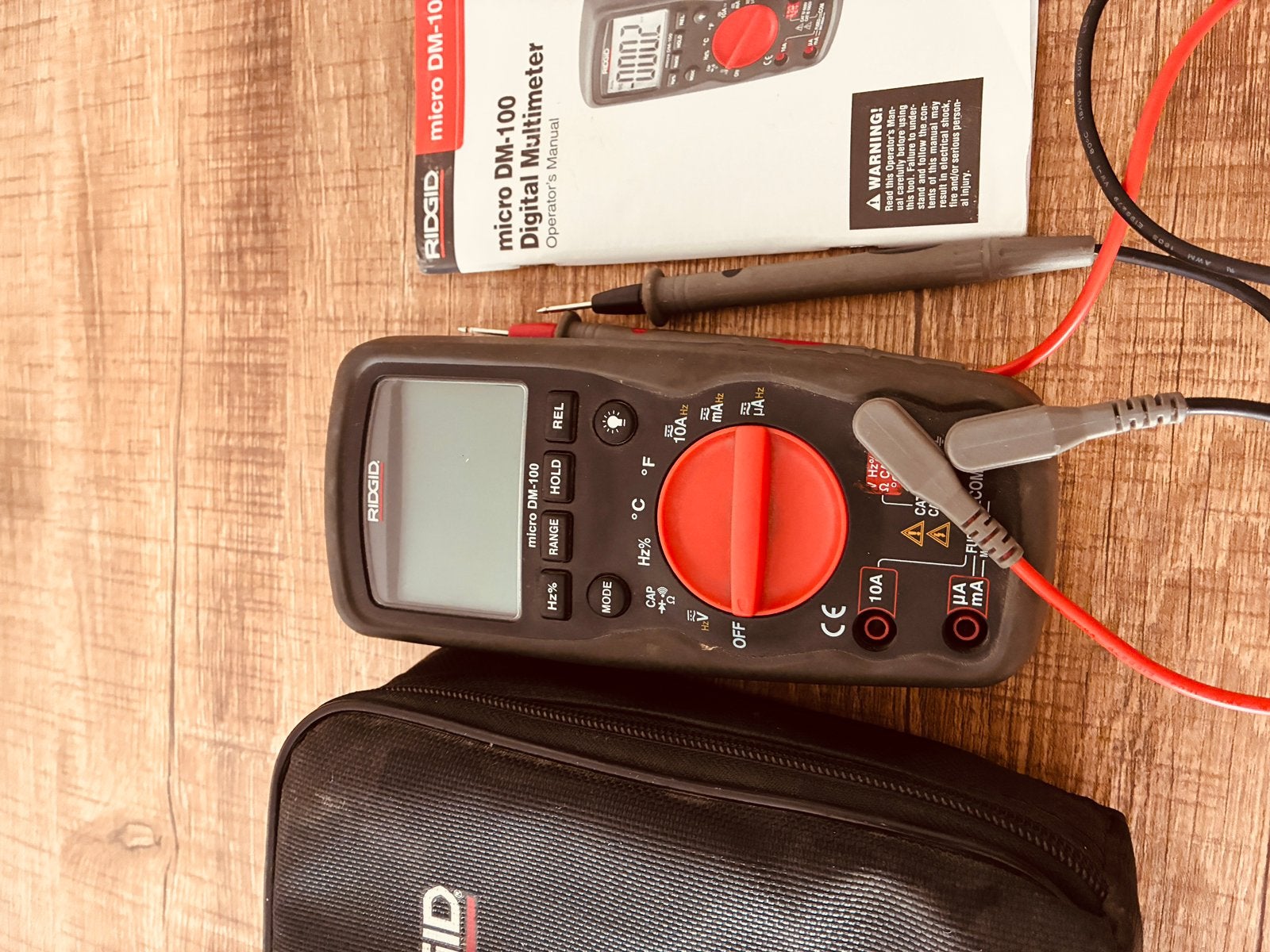RIDGID DM-100 digitale multimeter, Ophalen, Zo goed als nieuw, Accessoires