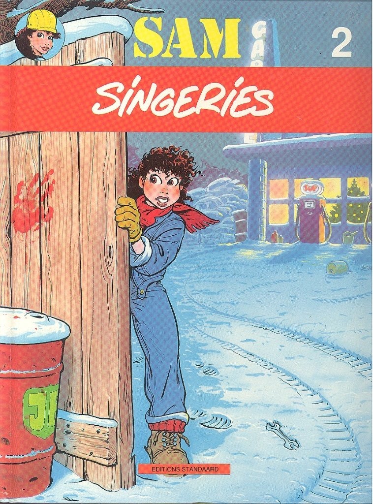 Sam nr 2 - Singeries - met opdrachttekening., Eén stripboek, Ophalen of Verzenden, Zo goed als nieuw, Bosschaert - Legendre