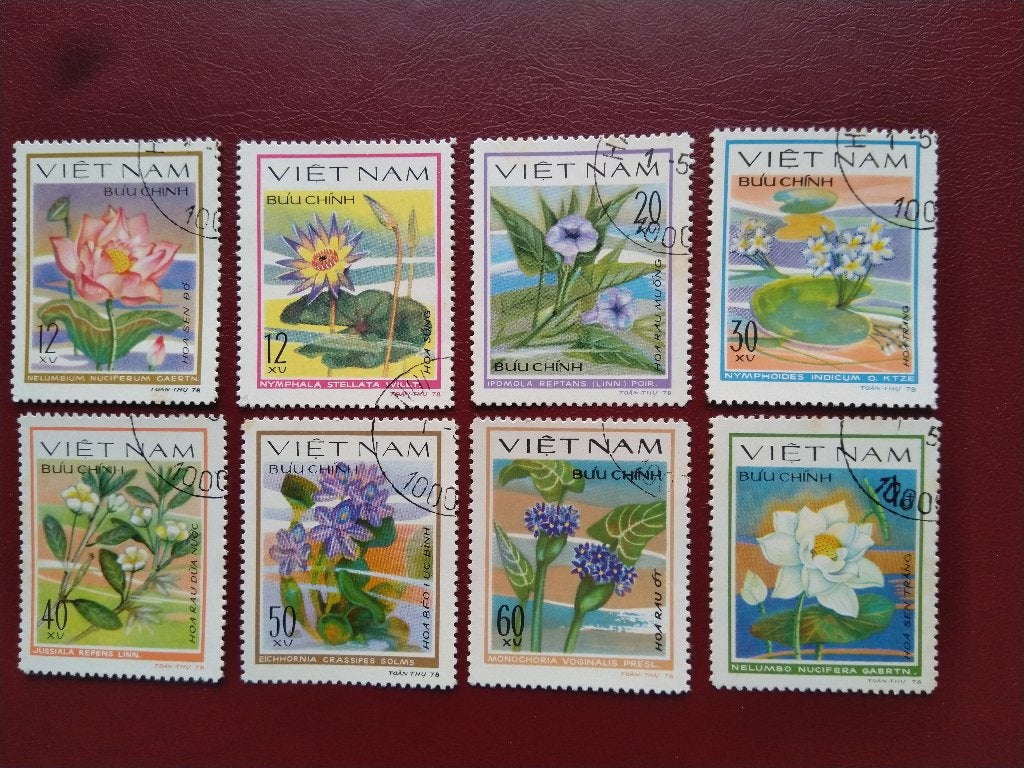 Bloemen, Viëtnam 1980, Verzenden, Gestempeld, Dier of Natuur