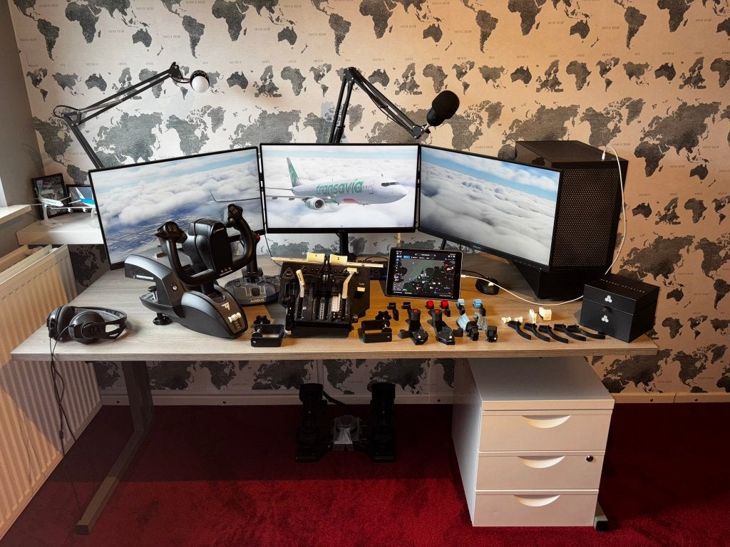 Complete gaming & flightsim setup, Computers en Software, Joysticks, Zo goed als nieuw, Ophalen