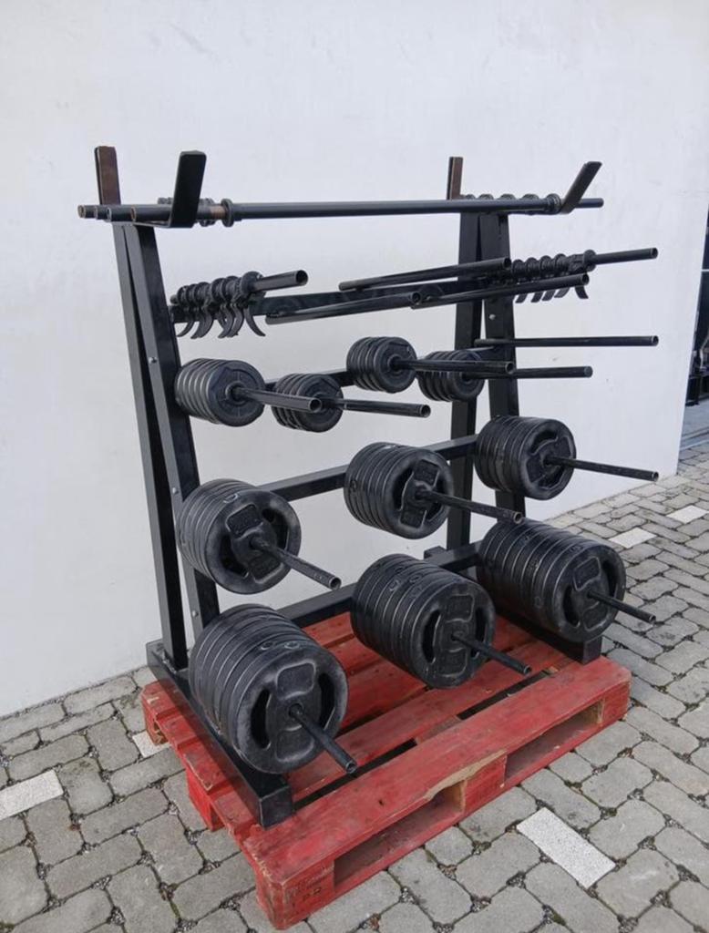 Body pump set ! Compleet met rack!!, Sport en Fitness, Fitnessmaterialen, Zo goed als nieuw, Ophalen of Verzenden