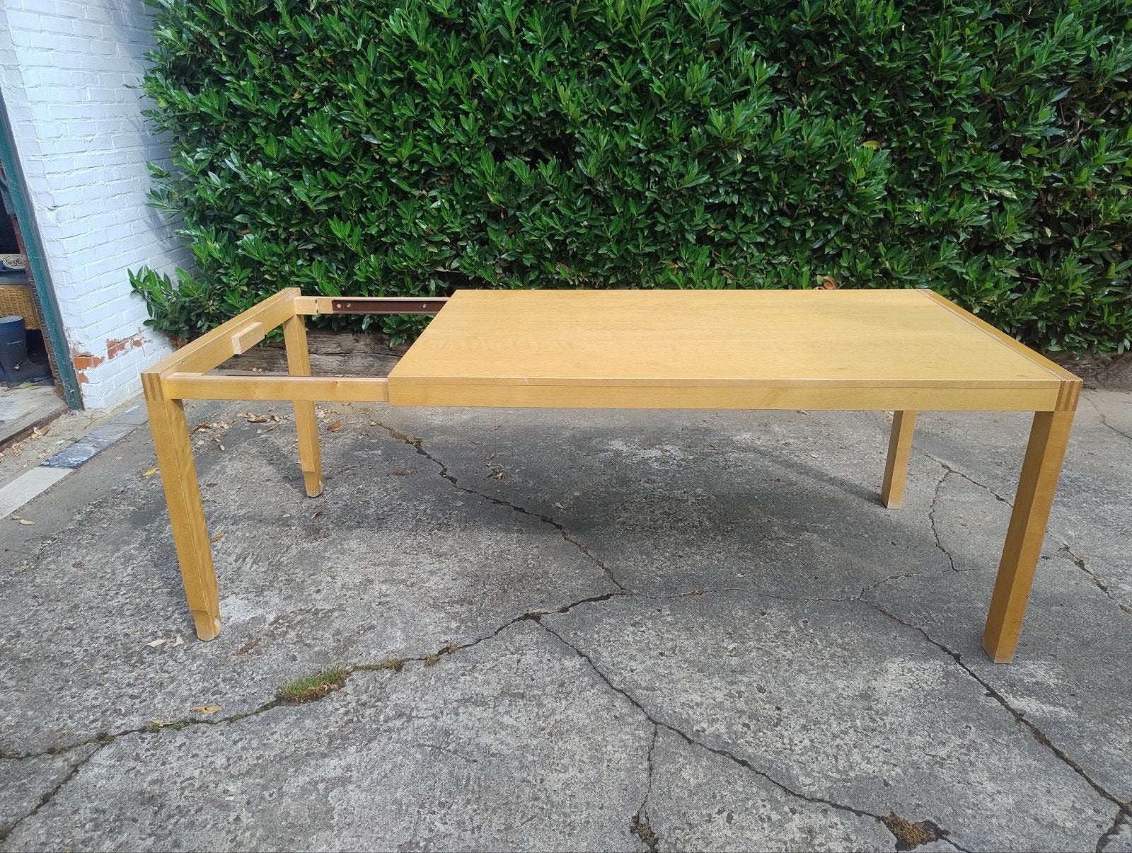 Eettafel hout met verlengstuk, Ophalen, Gebruikt, Scandinavisch, 50 tot 100 cm