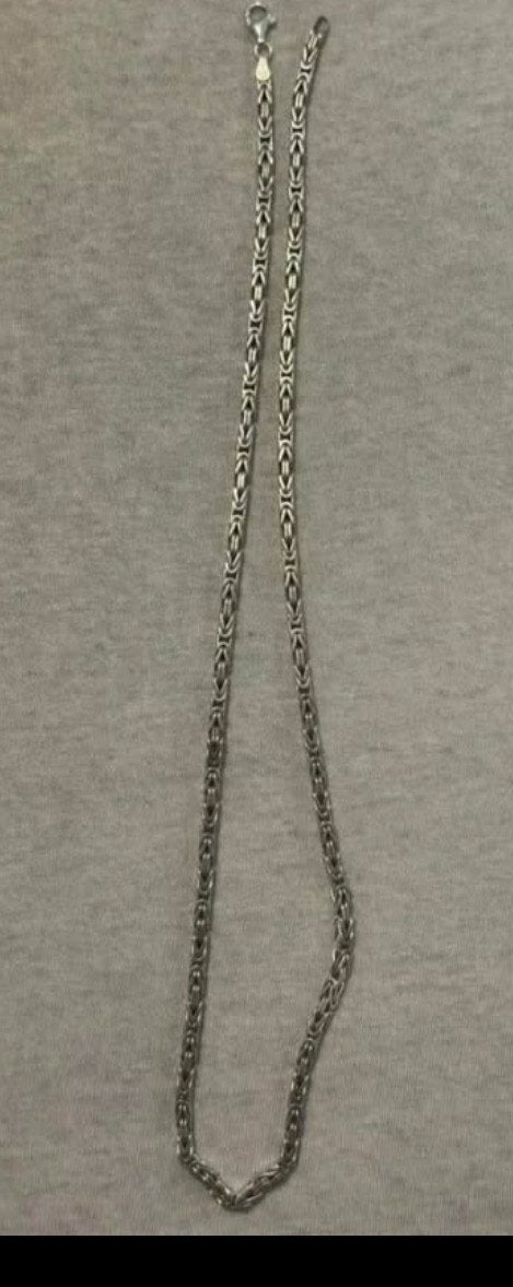Collier roi en argent 52 cm de long et 5 mm de large, Bijoux, Sacs & Beauté, Colliers, Enlèvement ou Envoi, Comme neuf, Argent