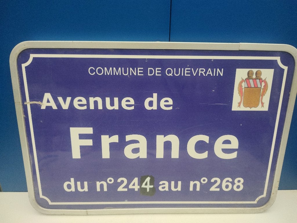 Straatbord Avenue de France Quievrain, Collections, Envoi