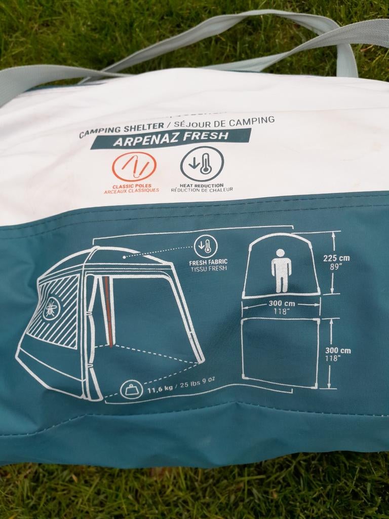 Arpenaz fresh camping shelter, Ophalen