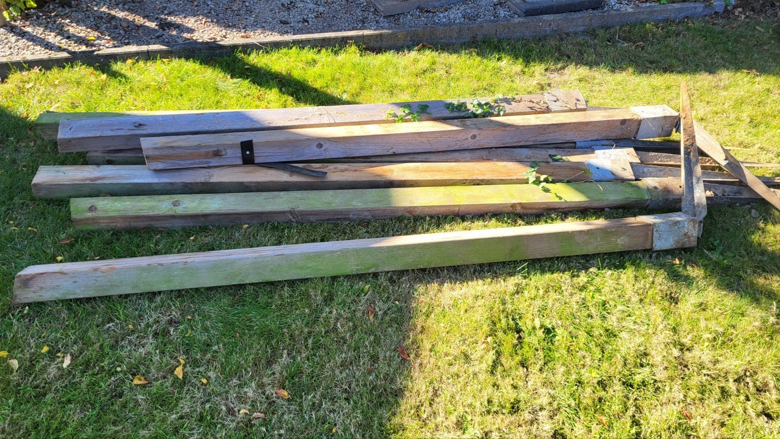 stevig balken met grondpinnen, Ophalen, Gebruikt, 180 tot 250 cm, Balken