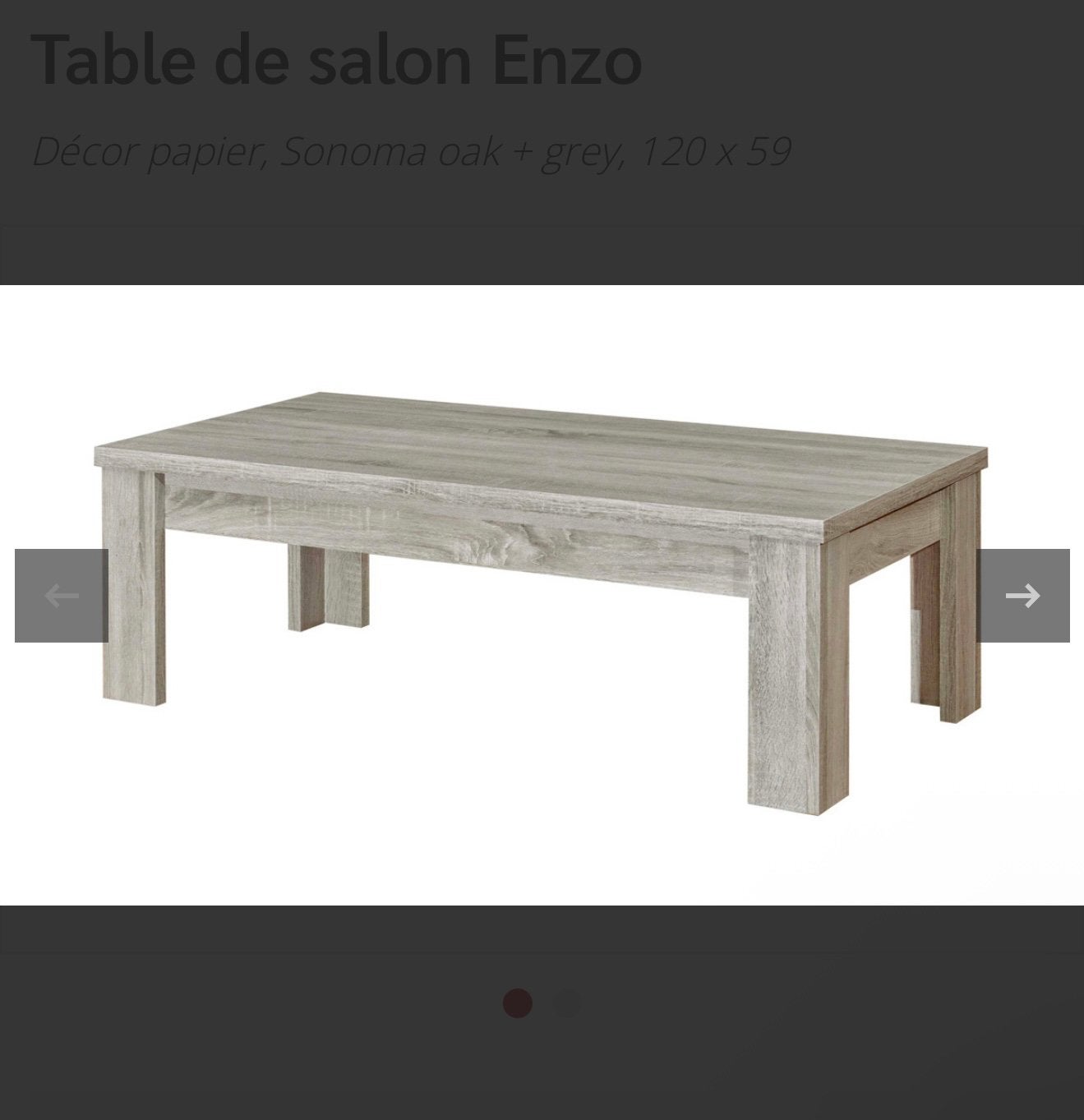 Table de salon, Maison & Meubles, 100 à 150 cm, Comme neuf, Enlèvement, 50 à 100 cm