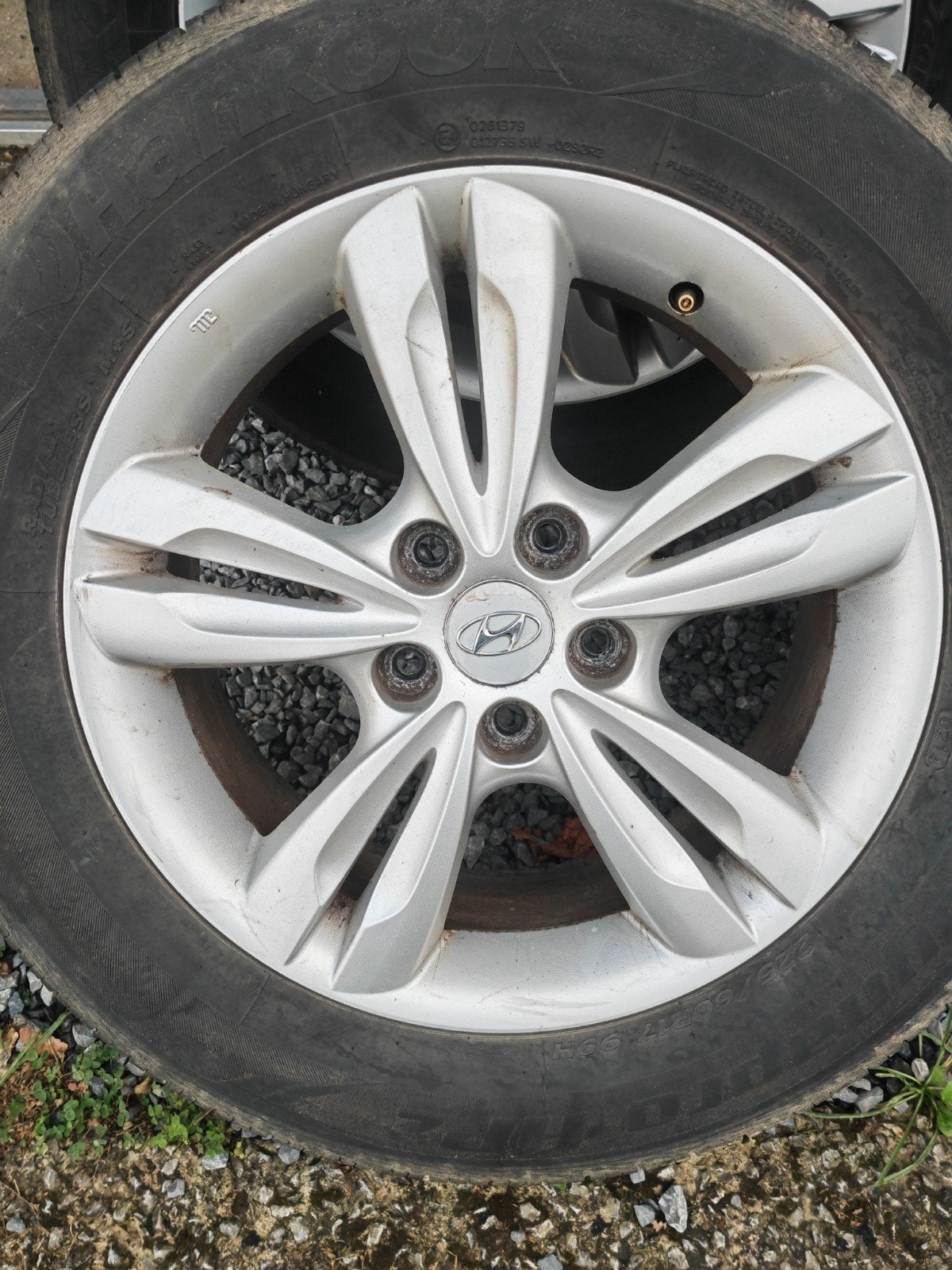 Jantes alliage 17" Hyundai 5x114.3, Véhicule de tourisme, 17 pouces, Enlèvement, Utilisé