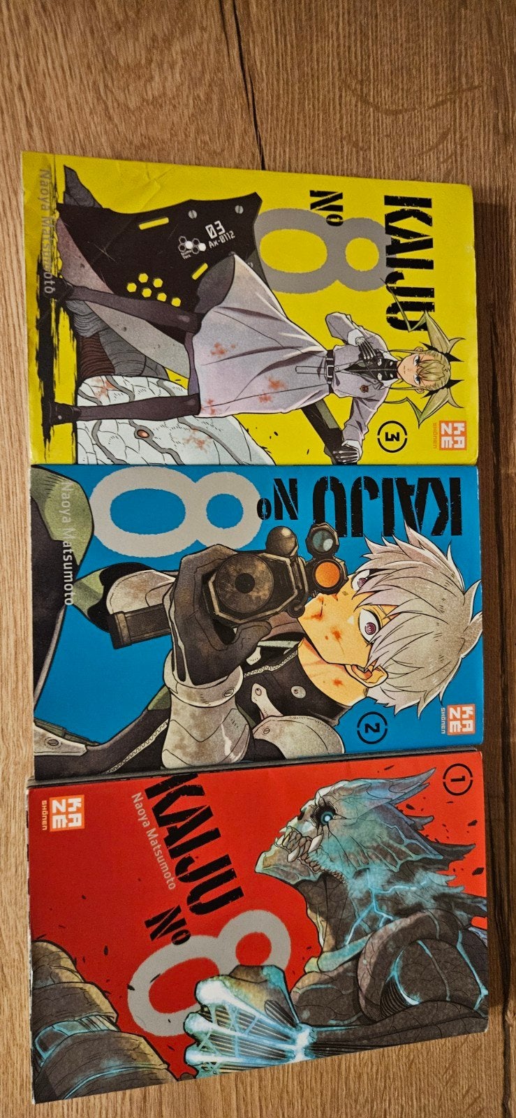 Lot mangas Kaiju No. 8 – Tomes 1, 2 et 3, Enlèvement