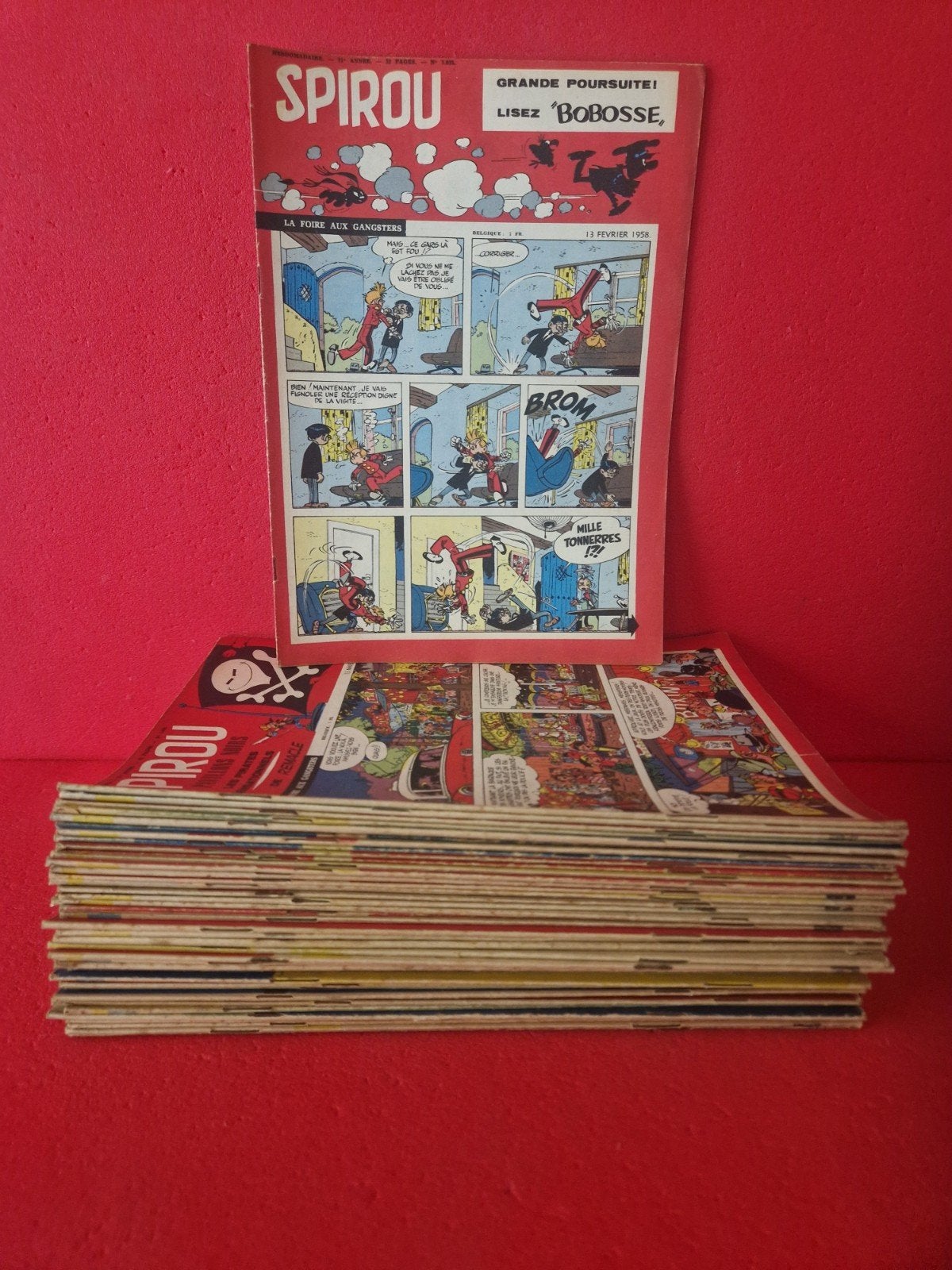 lot de 43 hebdomadaires, le journal de spirou 1958, Enlèvement ou Envoi