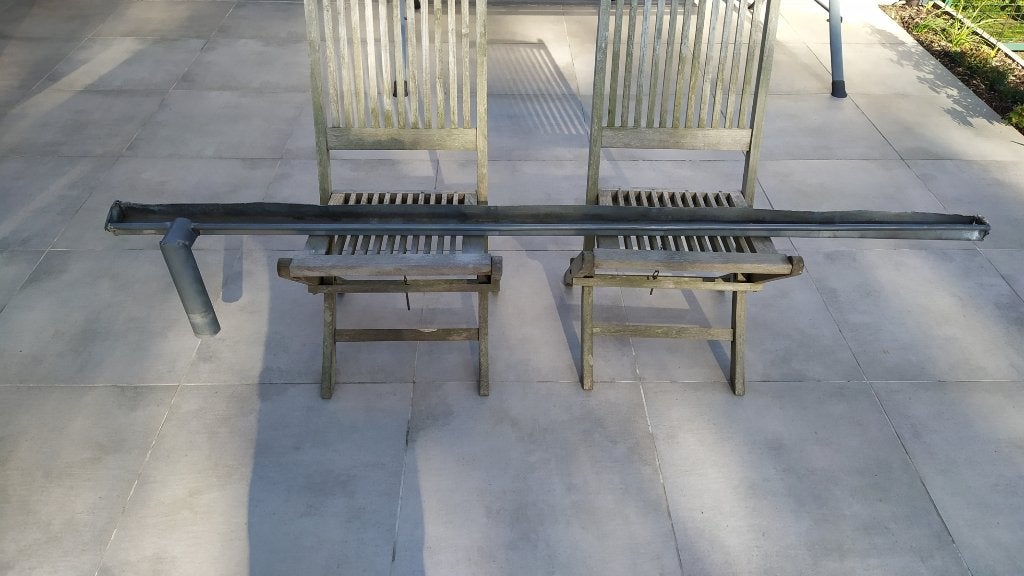 Gouttière en zinc, longueur 2,00 M, Enlèvement, Zinc, Gouttière
