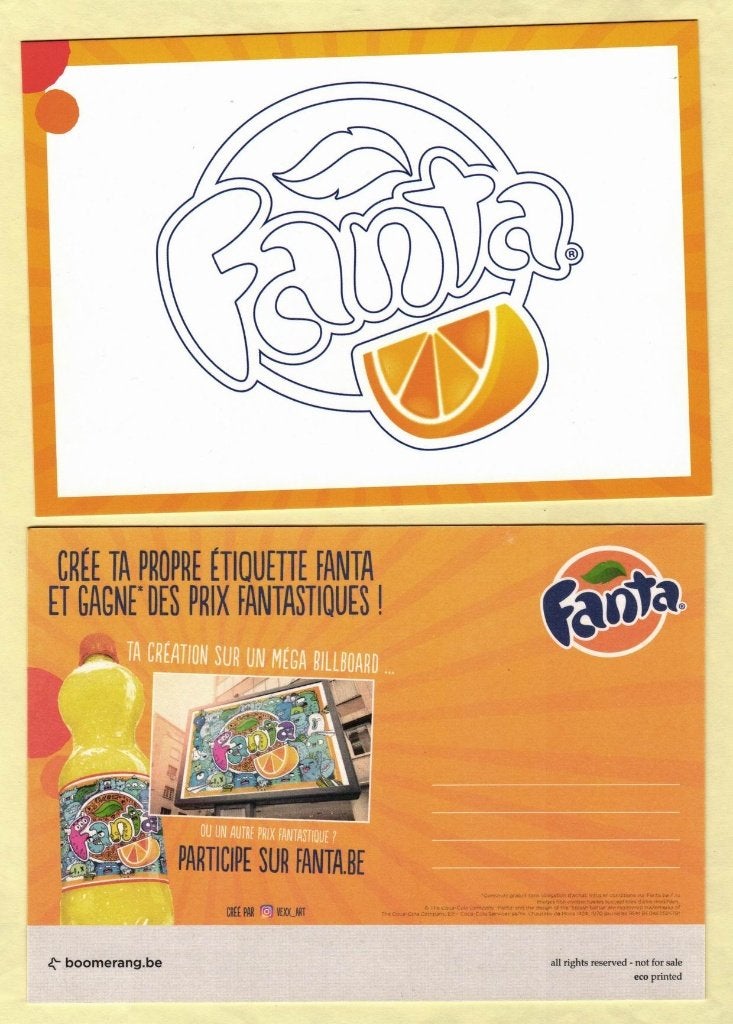 1 CP publicité Fanta (RV) FR, Collections, Enlèvement ou Envoi, 1980 à nos jours, Non affranchie, Autres thèmes