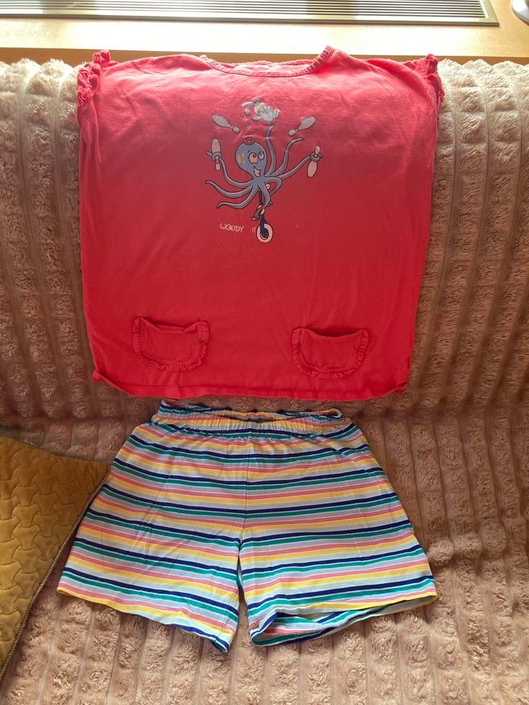Woody lente zomer pyjama amper gedragen 12-14 jaar, Kinderen en Baby's, Ophalen of Verzenden, Zo goed als nieuw, Broek
