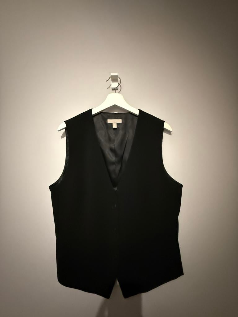 Gilet de costume noir H&M - taille 44, Enlèvement ou Envoi, Comme neuf, Taille 42/44 (L), Noir