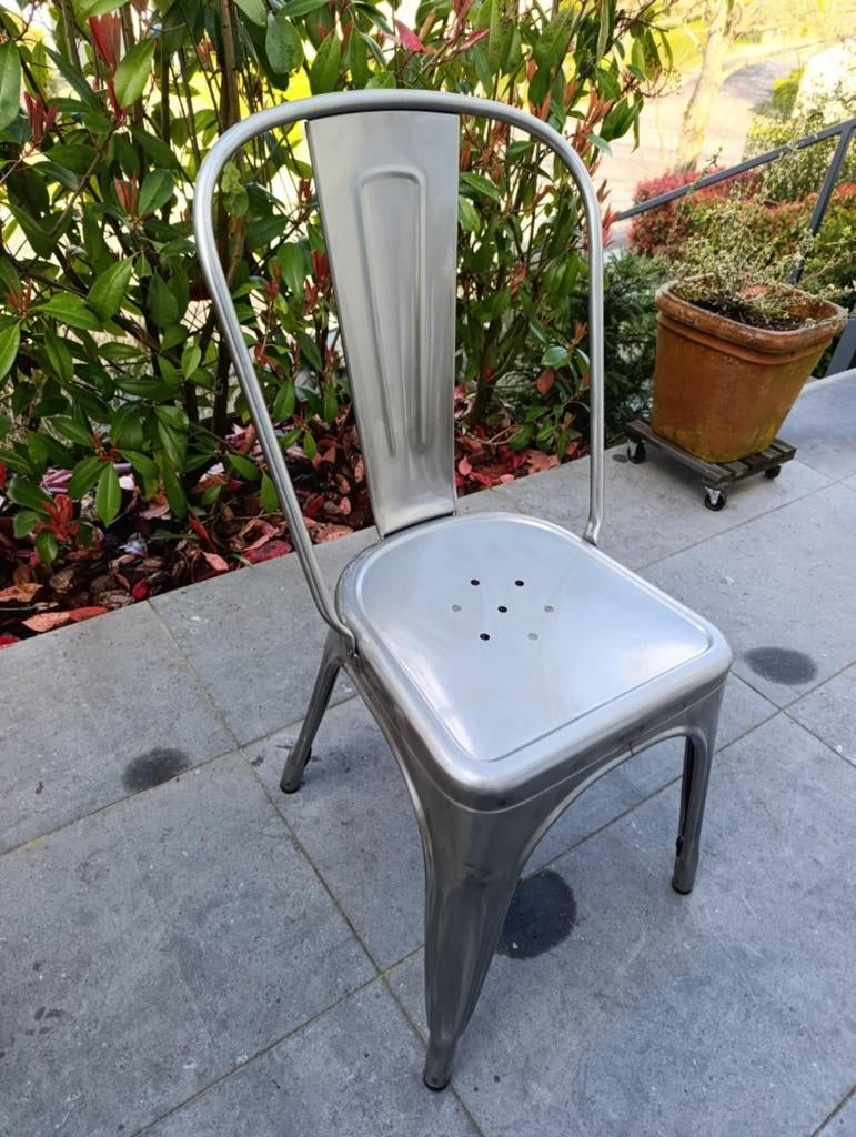 Chaise Tolix en métal – Style industriel - FR, Jardin & Terrasse, Enlèvement, Utilisé, Métal