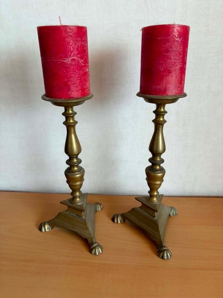 2 kandelaars, Antiek en Kunst, Ophalen of Verzenden, Overige materialen