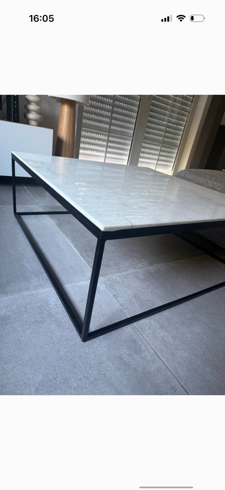 Table en marbre 100/100, Maison & Meubles, Enlèvement, Comme neuf, Métal