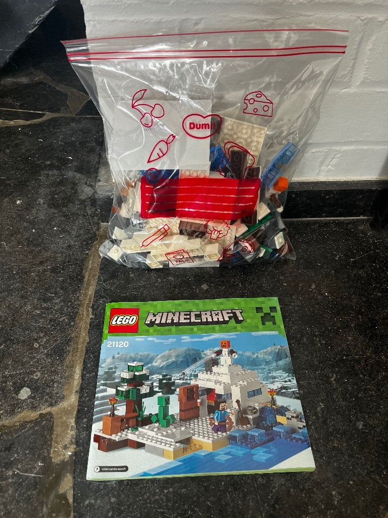 Lego Minecraft 21120 La cachette dans la neige, Enlèvement ou Envoi, Minecraft, Lego, Ensemble complet