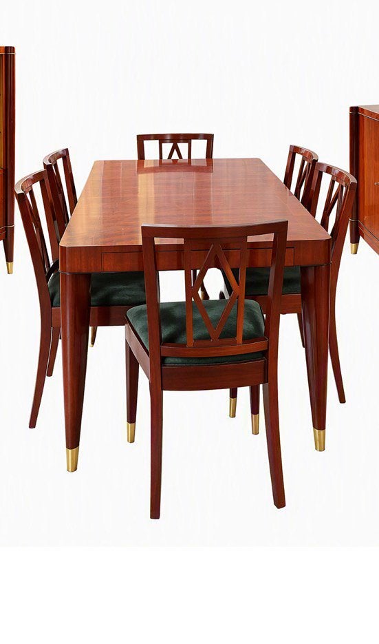 Table extensible « Voltaire » & 6 chaises – De Coene Frères, Enlèvement, Utilisé, Bois, Autres styles