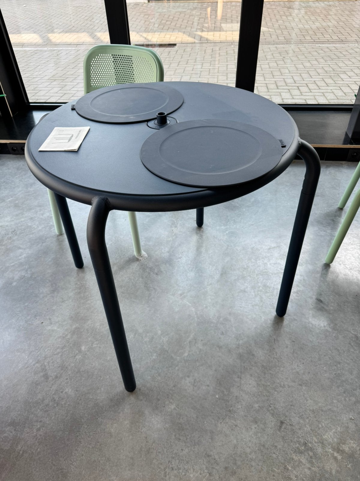 Tuintafel Bistreau Fatboy blauw, alu, opruiming toonzaal, Tuin en Terras, Ophalen, Zo goed als nieuw, Aluminium