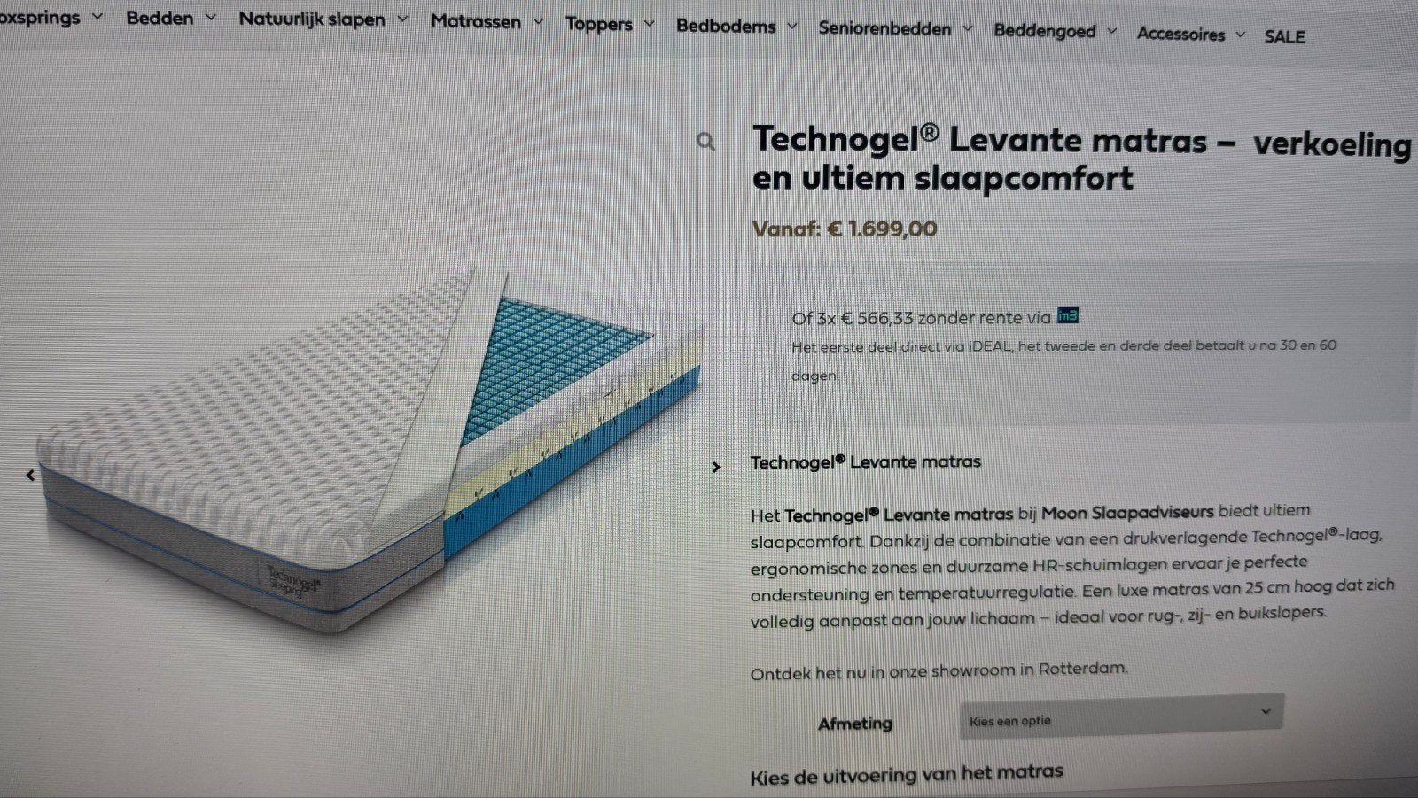 matrassen 2x90x200cm technogel levante en estasi, Computers en Software, Netwerk switches, Ophalen of Verzenden, Zo goed als nieuw
