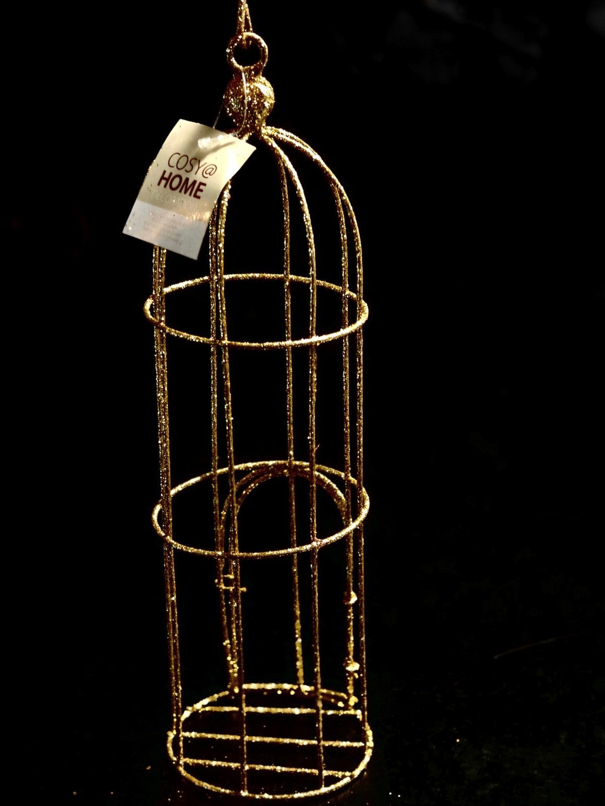 decoratieve gouden vogelkooi, Neuf, Doré, 30 cm, Enlèvement ou Envoi