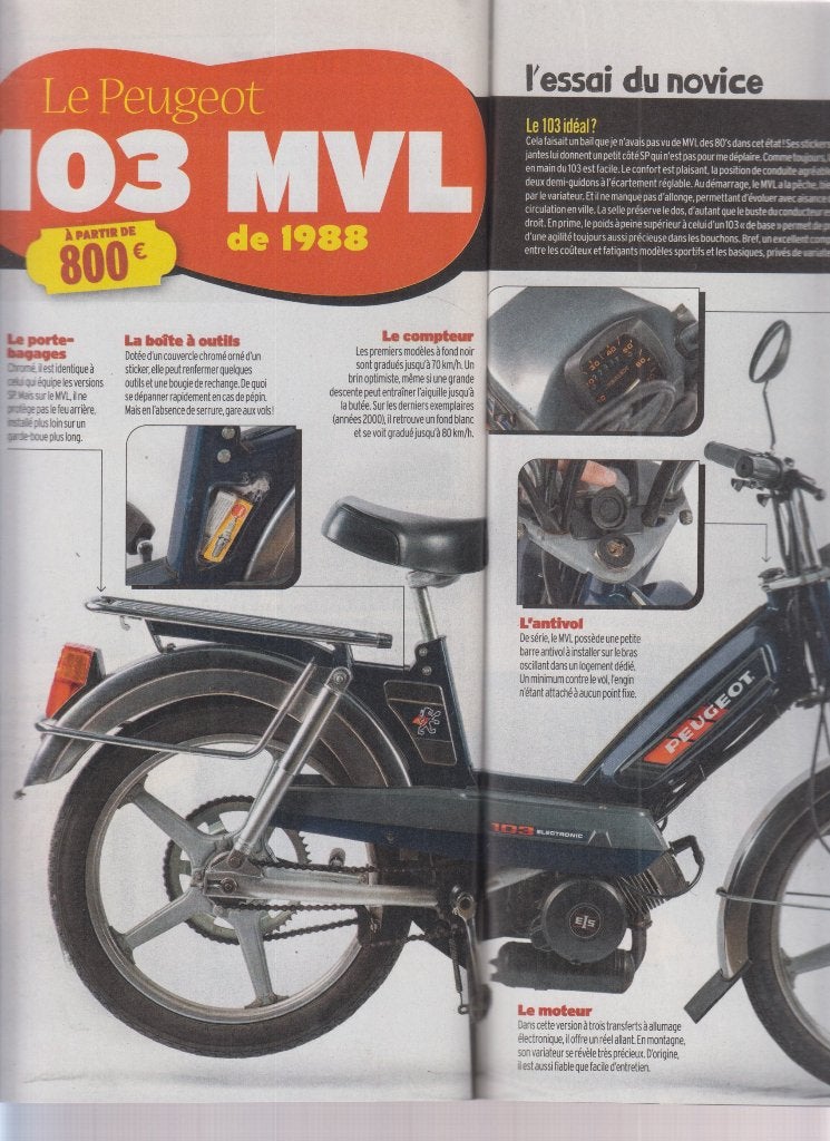 Cyclomoteur Peugeot 103 MVL collection, Vélos & Vélomoteurs, Envoi, Utilisé