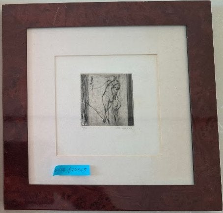 Ets Jef Vaes - gesigneerd en genummerd, 6 cm, Portret, Ophalen of Verzenden, 6 cm