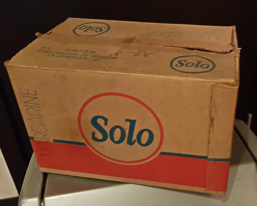 Kartonnen doos Solo Margarine, Verzamelen, Ophalen of Verzenden