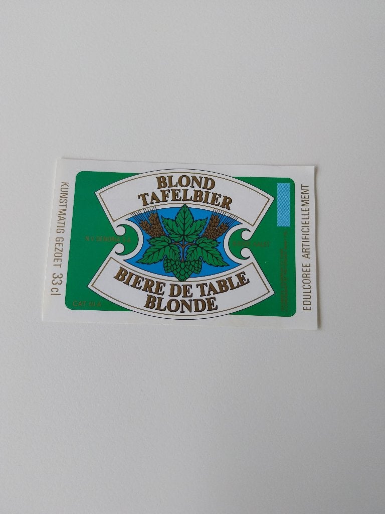 Beer Label Bière de table blonde Dendria De Gheest 33cl, Enlèvement ou Envoi, Utilisé