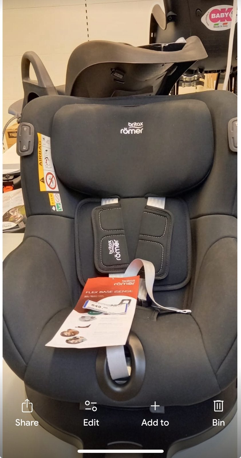 2 x britax romer autostoel met steun in perfecte staat, Ophalen, Zo goed als nieuw, Romer