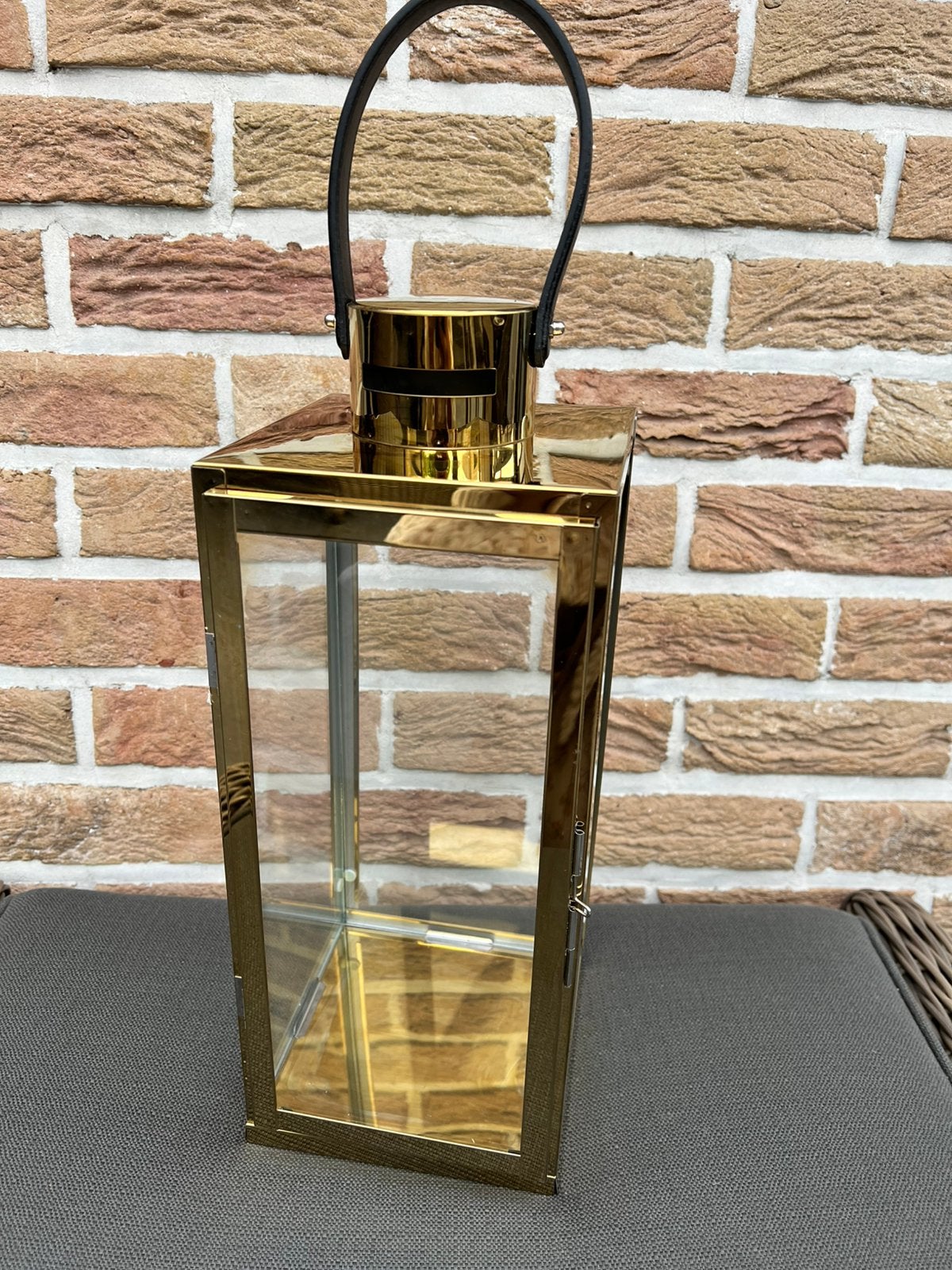 Gouden lantaarn, Huis en Inrichting, Ophalen, Lantaarn, Zo goed als nieuw, Metaal