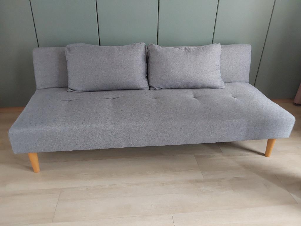 Bed, Huis en Inrichting, Slaapkamer | Slaapbanken, Ophalen, Eenpersoons, 190 cm of minder, Grijs