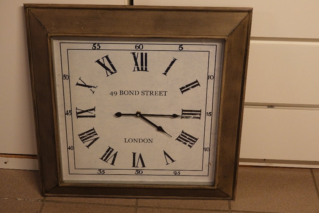 Horloge murale, Ophalen, Wandklok, Grijs, Vintage