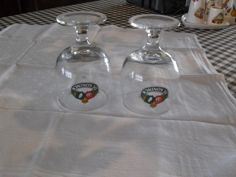 2 bierglazen "de coninck" €1,25/stuk, Ophalen of Verzenden, Nieuw, Bierglas